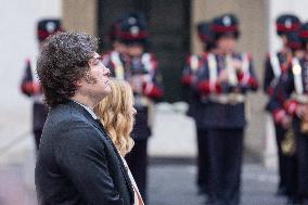 PM Giorgia Meloni Receives President Javier Milei - Italy