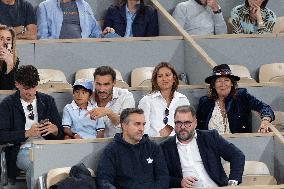 2025 French Open - Celebrities In Stand Day 13 NB