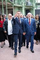 Macron and Lula visit of the exhibition of Ernesto Neto at the Grand Palais museum - Paris