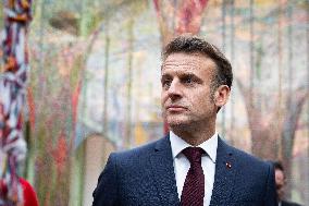 Macron and Lula visit of the exhibition of Ernesto Neto at the Grand Palais museum - Paris