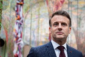Macron and Lula visit of the exhibition of Ernesto Neto at the Grand Palais museum - Paris