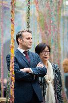 Macron and Lula visit of the exhibition of Ernesto Neto at the Grand Palais museum - Paris