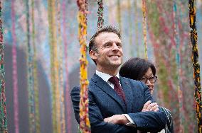 Macron and Lula visit of the exhibition of Ernesto Neto at the Grand Palais museum - Paris