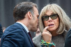 Macron and Lula visit of the exhibition of Ernesto Neto at the Grand Palais museum - Paris