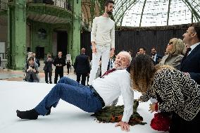 Macron and Lula visit of the exhibition of Ernesto Neto at the Grand Palais museum - Paris