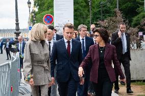 Macron and Lula visit of the exhibition of Ernesto Neto at the Grand Palais museum - Paris
