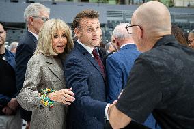 Macron and Lula visit of the exhibition of Ernesto Neto at the Grand Palais museum - Paris
