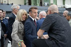 Macron and Lula visit of the exhibition of Ernesto Neto at the Grand Palais museum - Paris