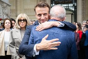 Macron and Lula visit of the exhibition of Ernesto Neto at the Grand Palais museum - Paris