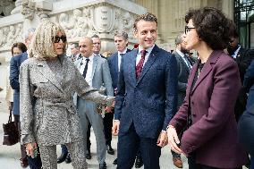 Macron and Lula visit of the exhibition of Ernesto Neto at the Grand Palais museum - Paris