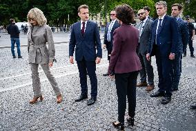 Macron and Lula visit of the exhibition of Ernesto Neto at the Grand Palais museum - Paris