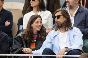 2025 French Open - Celebrities In Stand Day 13 NB