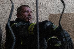 Russian Attack Hits A Residential Building In Kharkiv - Ukraine