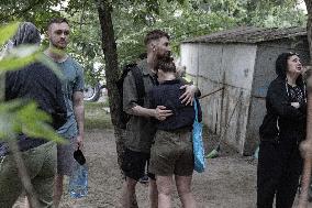Russian Attack Hits A Residential Building In Kharkiv - Ukraine