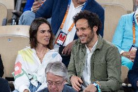 2025 French Open - Celebrities In Stand Day 13 NB