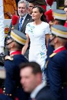 Spanish Royal Couple Attends Armed Forces Day - Spain