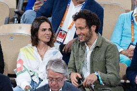 2025 French Open - Celebrities In Stand Day 13 NB