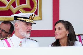 Spanish Royal Couple Attends Armed Forces Day - Spain