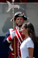 Spanish Royal Couple Attends Armed Forces Day - Spain