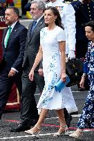 Spanish Royal Couple Attends Armed Forces Day - Spain