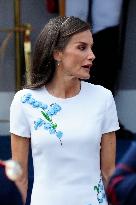Spanish Royal Couple Attends Armed Forces Day - Spain