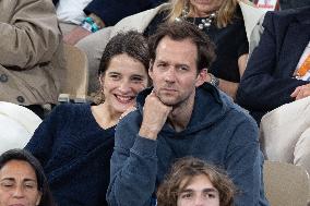 2025 French Open - Celebrities In Stand Day 13 NB