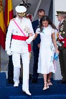 Spanish Royal Couple Attends Armed Forces Day - Spain