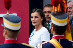Spanish Royal Couple Attends Armed Forces Day - Spain