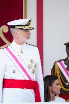 Spanish Royal Couple Attends Armed Forces Day - Spain