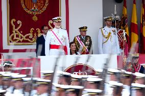 Spanish Royal Couple Attends Armed Forces Day - Spain
