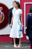 Spanish Royal Couple Attends Armed Forces Day - Spain