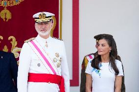 Spanish Royal Couple Attends Armed Forces Day - Spain