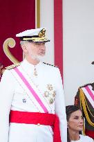 Spanish Royal Couple Attends Armed Forces Day - Spain