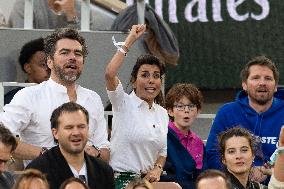 2025 French Open - Celebrities In Stand Day 13 NB
