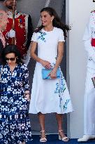 Spanish Royal Couple Attends Armed Forces Day - Spain