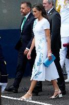 Spanish Royal Couple Attends Armed Forces Day - Spain