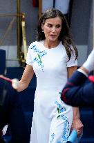 Spanish Royal Couple Attends Armed Forces Day - Spain
