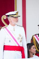 Spanish Royal Couple Attends Armed Forces Day - Spain