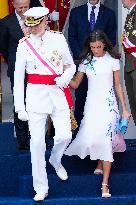Spanish Royal Couple Attends Armed Forces Day - Spain