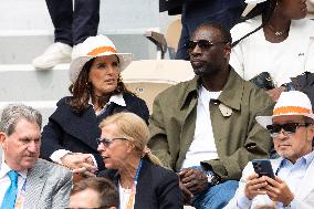 2025 French Open - Celebrities In Stand Day 14 NB