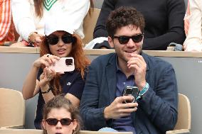 2025 French Open - Celebrities In Stand Day 14 NB