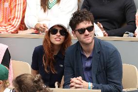 2025 French Open - Celebrities In Stand Day 14 NB