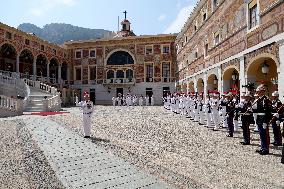 NO TABLOIDS -  President Macron Visiting Monaco