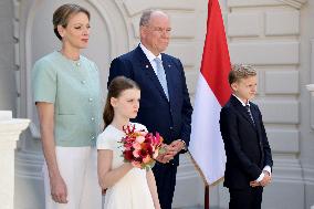 NO TABLOIDS -  President Macron Visiting Monaco