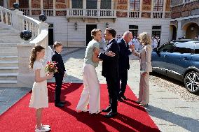 NO TABLOIDS - President Macron Visiting Monaco