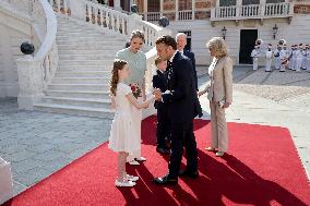 NO TABLOIDS - President Macron Visiting Monaco