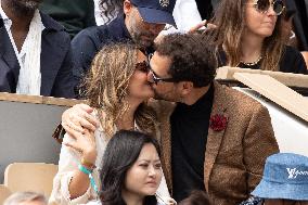 2025 French Open - Celebrities In Stand Day 14 NB
