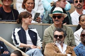 2025 French Open - Celebrities In Stand Day 14 NB