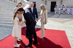 NO TABLOIDS - President Macron Visiting Monaco