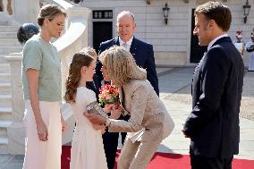 NO TABLOIDS - President Macron Visiting Monaco